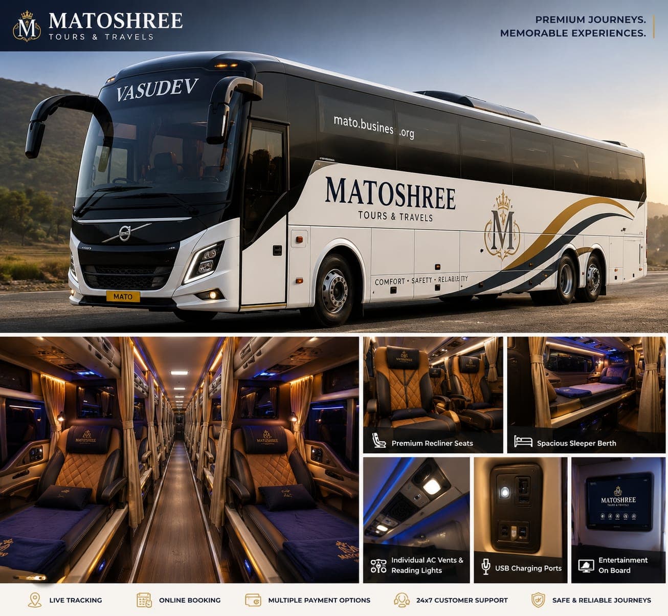 MATO D2D premium sleeper coach and quiet luxury cabin experience